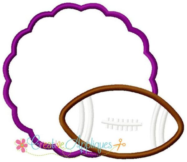 Football Scallop Applique - Image 2