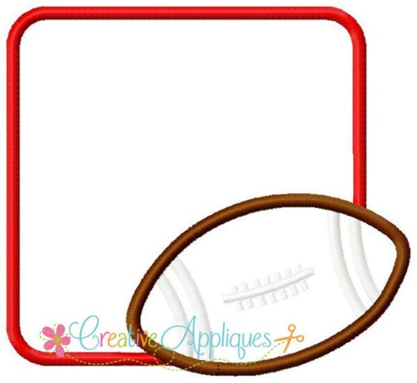 Football Square Applique - Image 2