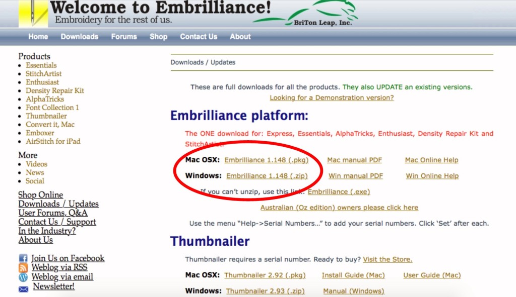embrilliance essentials free download