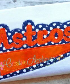 Houston Astros logo embroidery design