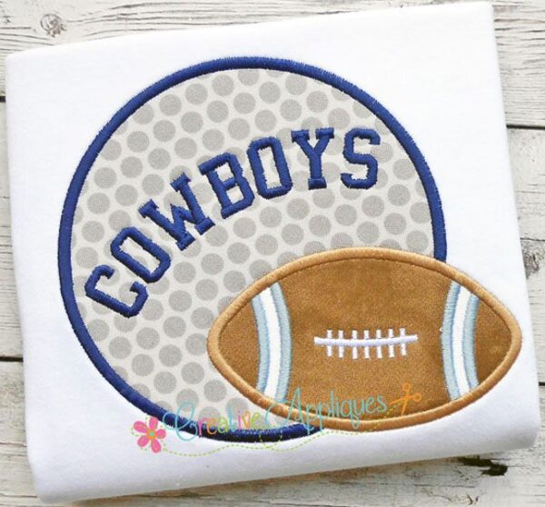 Football Circle Applique