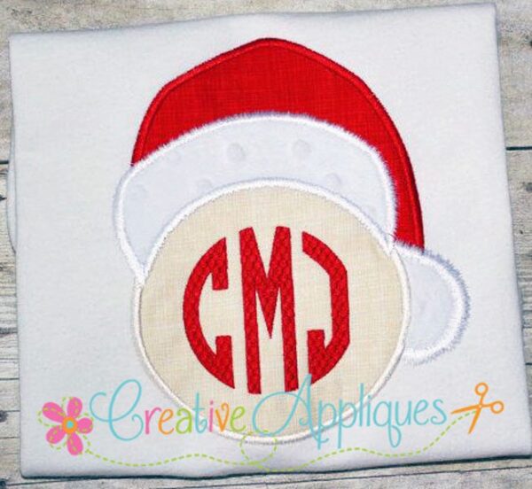 Santa Hat Monogram Applique