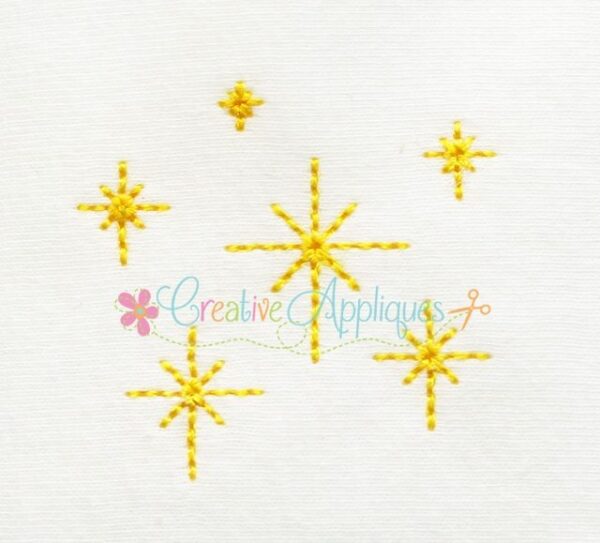 Miniature Sparkle Star Embroidery