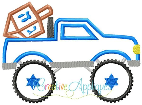 Hanukkah Truck  Applique - Image 2