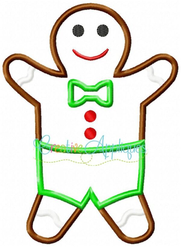 Gingerbread Man Applique - Image 2