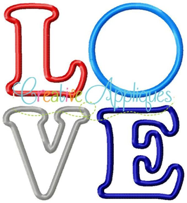 Love  Circle Applique - Image 2