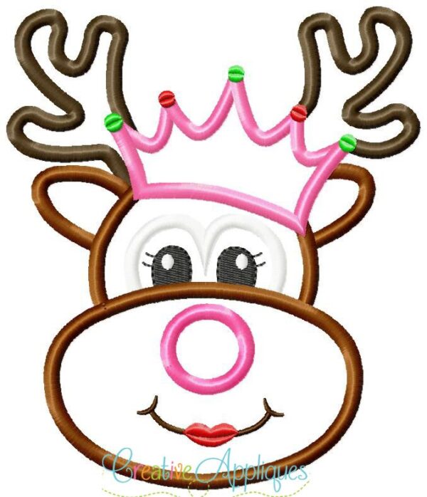 Princess Reindeer Applique - Image 2