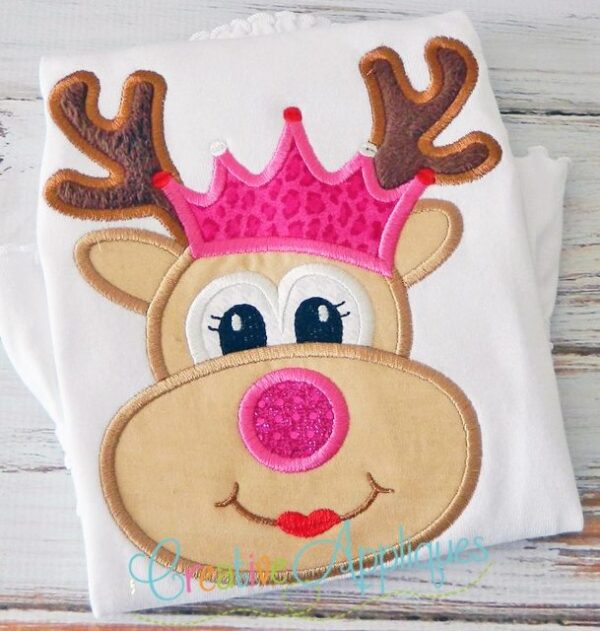 Princess Reindeer Applique