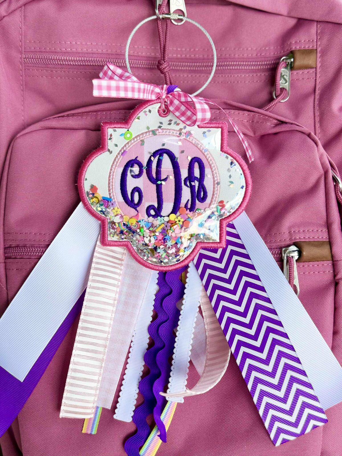 Monogram Tag Quatrefoil Monogram Tag Label - Creative Appliques