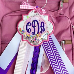 Quatrefoil Monogram Tag Label