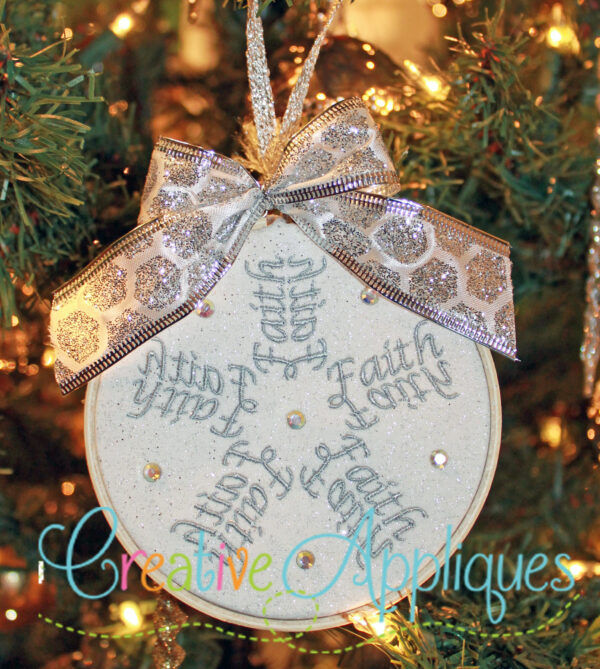 Word Snowflake Embroidery Ornament 12 Design Set - Image 2