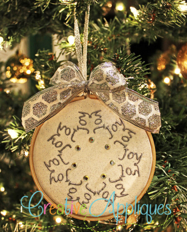 Joy Embroidery Ornament