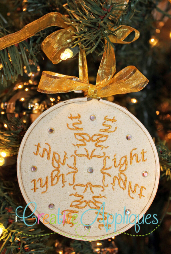 Word Snowflake Embroidery Ornament 12 Design Set - Image 13