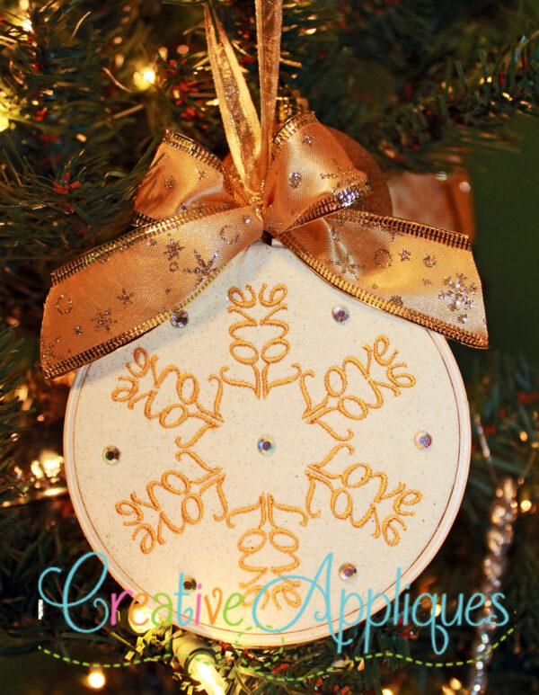 Word Snowflake Embroidery Ornament 12 Design Set - Image 12