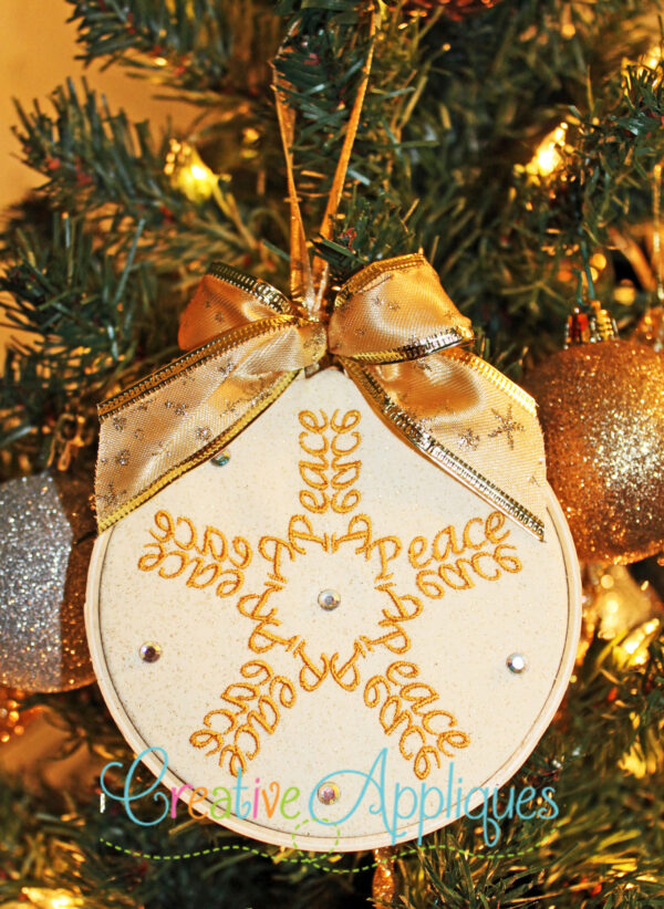 Word Snowflake Embroidery Ornament 12 Design Set - Image 9