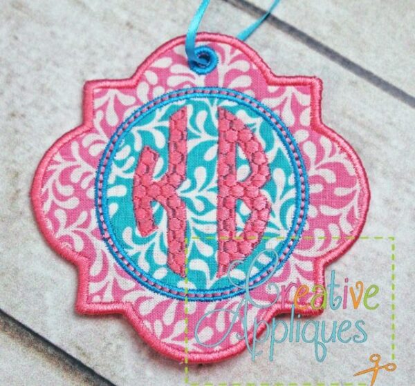 Quatrefoil Monogram Tag Label - Image 2