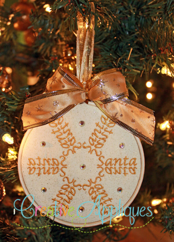 Word Snowflake Embroidery Ornament 12 Design Set - Image 8