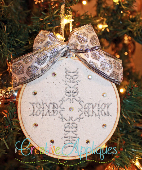 Word Snowflake Embroidery Ornament 12 Design Set - Image 7