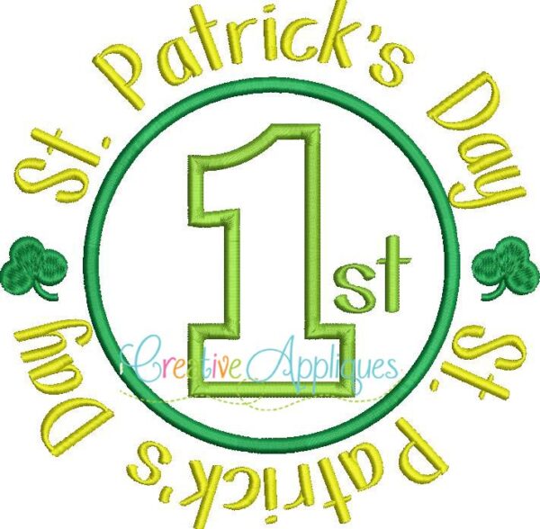 1st First St Patrick's Day Applique - Image 3