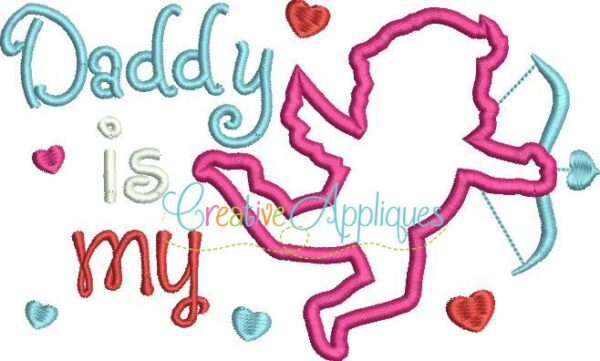 Daddy is my Cupid Applique - Image 2