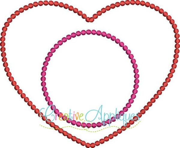 Heart  Monogram Dot Applique - Image 2