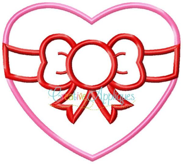 Heart with Bow Applique - Image 2