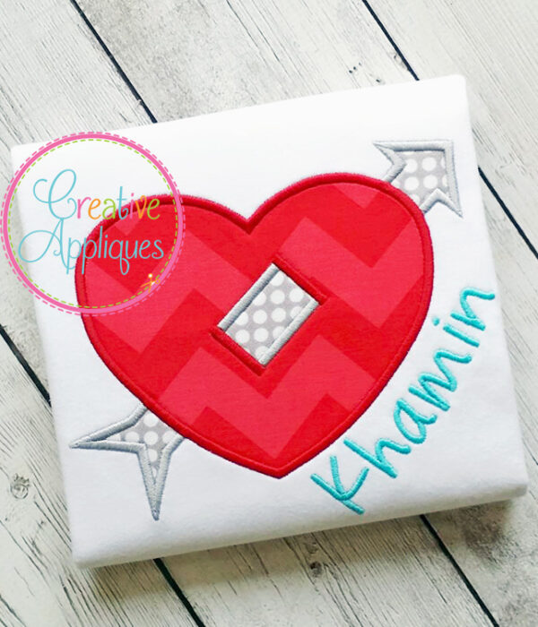 Heart with Arrow Valentine Applique