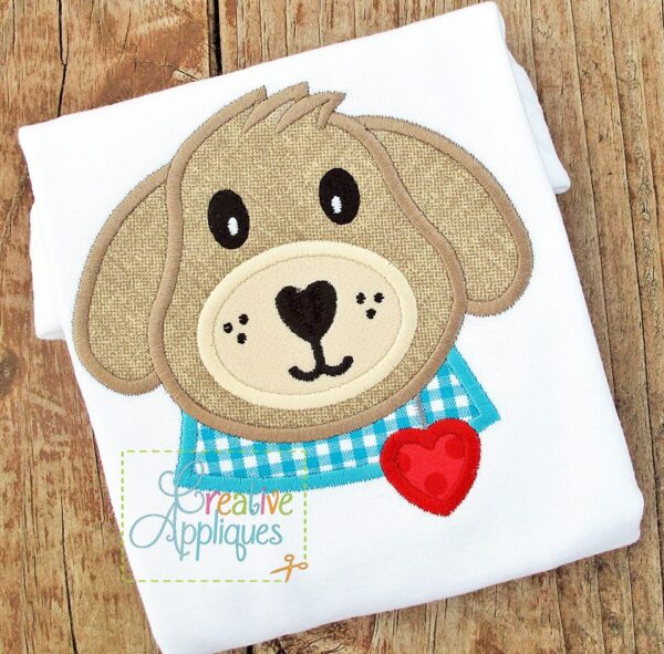 Puppy Dog Valentine Applique