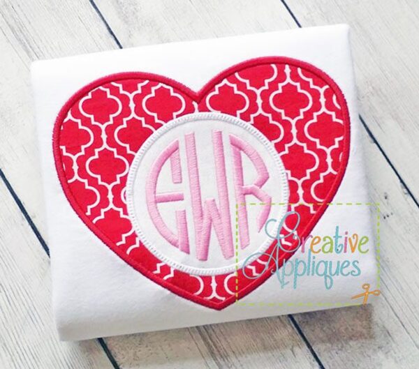 Heart Monogram Applique