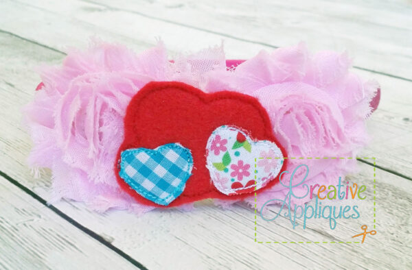 Heart Trio Feltie Design