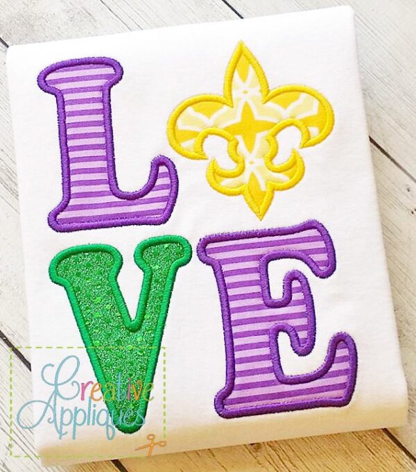 Love Fleur De Lis Applique