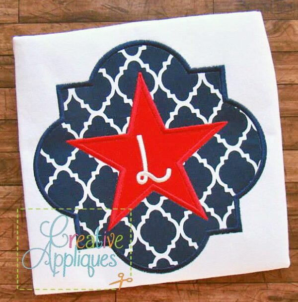 Quatrefoil Star Frame Applique