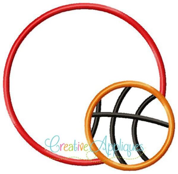 Basketball Circle Applique - Image 2