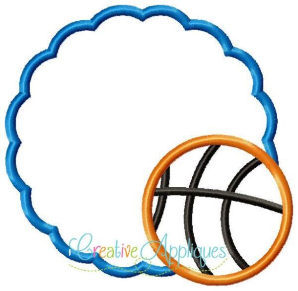 Basketball Scallop Applique - Image 2