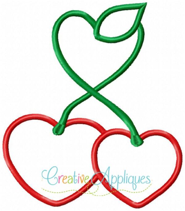 Cherry Heart Applique - Image 2