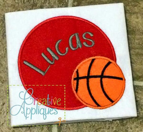 Basketball Circle Applique