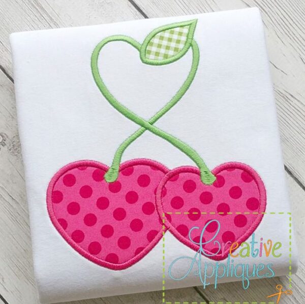 Cherry Heart Applique