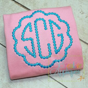 Natural Circle Beaded Dot Dotted Monogram Embroidery Alphabet Font ...