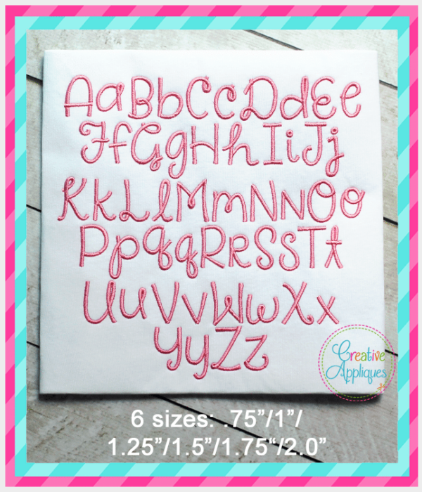 Say Something Embroidery Font