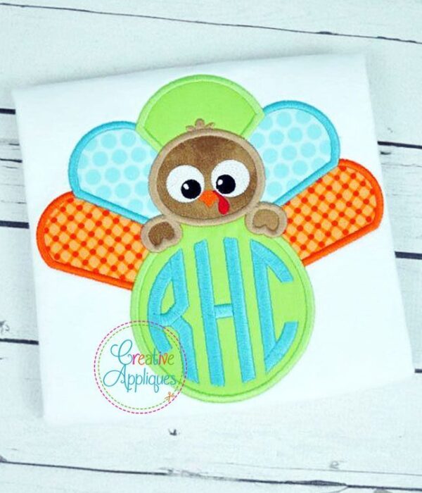 Turkey Monogram Applique