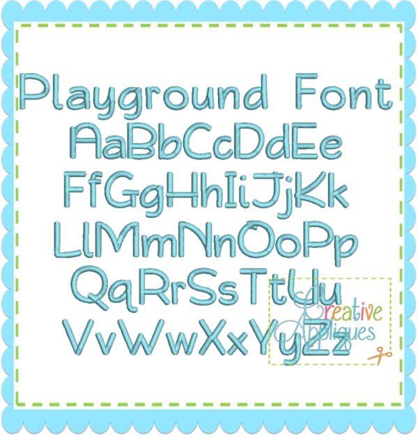 Playground Embroidery Font - Image 3