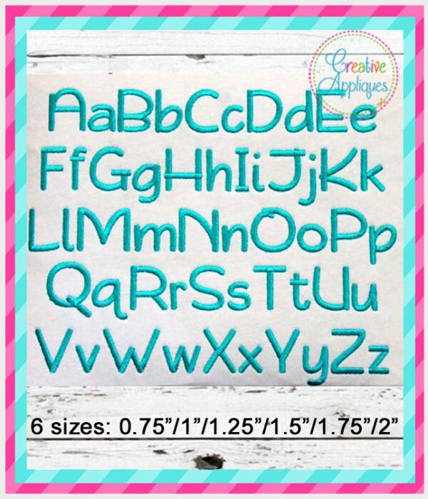 Playground Embroidery Font