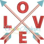 Love arrows embroidery  creative appliques