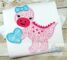 Dinosaur Girl Valentine Applique - Creative Appliques
