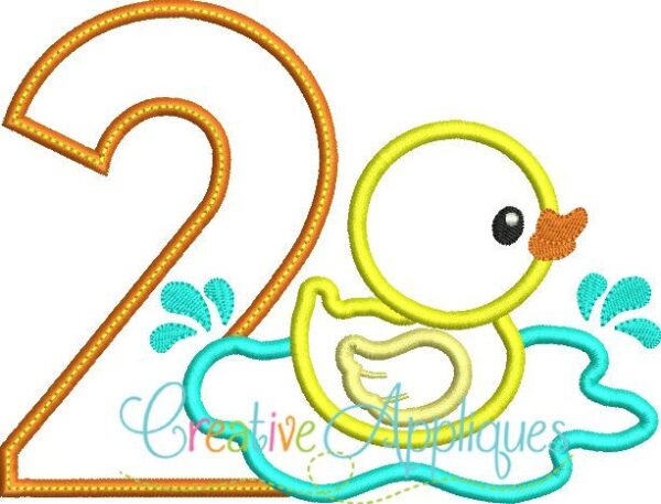 Rubber Duck Applique Number Set - Image 3