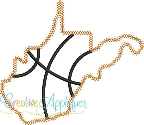 West Virginia Basketball Applique - Image 2