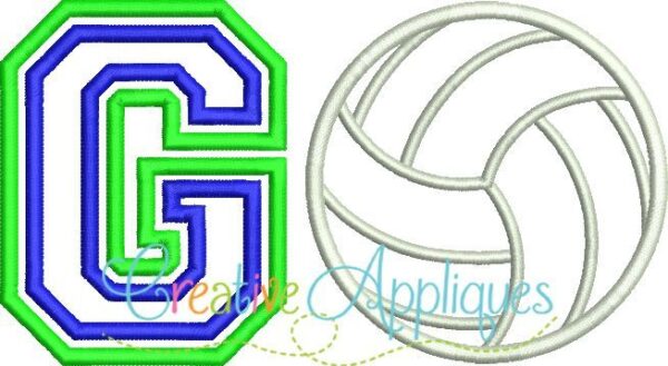 Go Volleyball Team Applique - Image 2