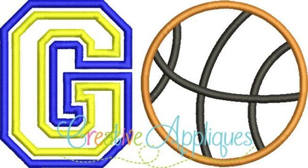 Go Basketball Team Applique - Image 2