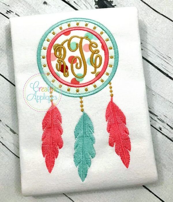 Dream Catcher Monogram Applique