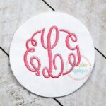 Elegant Circle Monogram Embroidery Font - Creative Appliques